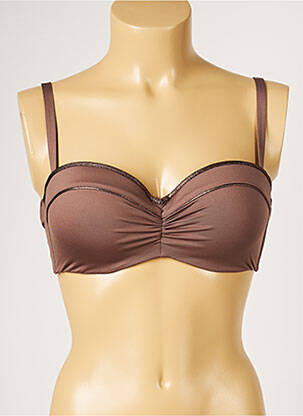 Haut de maillot de bain haut soutien-gorge moulé haut soutien-gorge moulé marron LIVIA femme