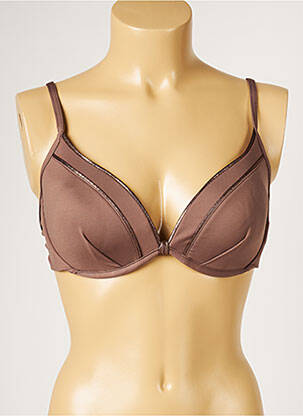 Haut de maillot de bain haut soutien-gorge moulé haut soutien-gorge moulé marron LIVIA femme