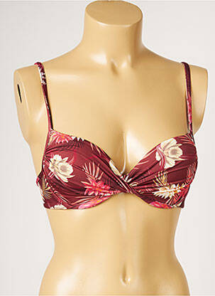 Haut de maillot de bain haut soutien-gorge moulé haut soutien-gorge moulé marron LIVIA femme