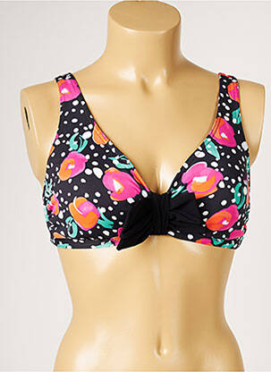 Haut de maillot de bain haut soutien-gorge moulé haut soutien-gorge moulé noir LIVIA femme