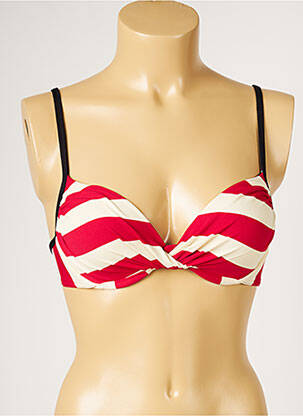 Haut de maillot de bain haut soutien-gorge moulé haut soutien-gorge moulé rouge LIVIA femme