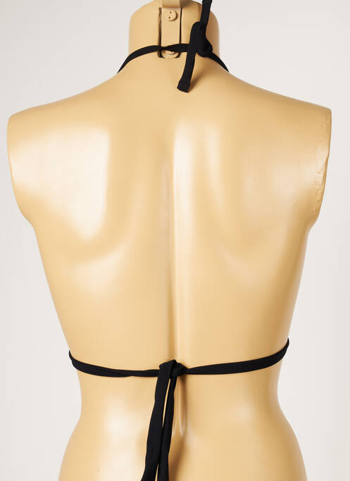 Haut de maillot de bain fermeture liens à nouer haut soutien-gorge moulé noir LIVIA femme