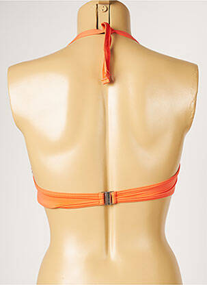 Haut de maillot de bain stretch haut bandeau orange LIVIA femme
