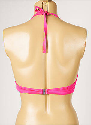 Haut de maillot de bain stretch haut bandeau rose LIVIA femme