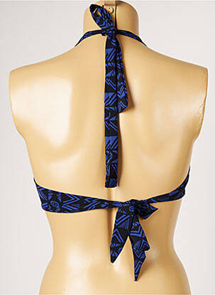 Haut de maillot de bain stretch haut soutien-gorge push-up bleu LIVIA femme