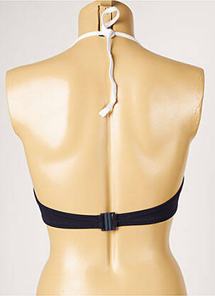 Haut de maillot de bain stretch haut soutien-gorge balconnet bleu LIVIA femme