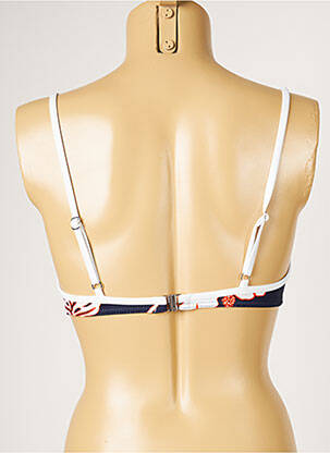 Haut de maillot de bain stretch haut soutien-gorge moulé bleu LIVIA femme