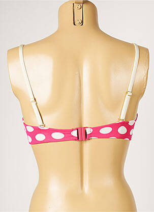 Haut de maillot de bain stretch haut soutien-gorge balconnet rose LIVIA femme