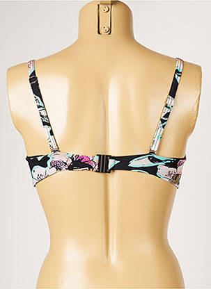 Haut de maillot de bain stretch haut soutien-gorge balconnet noir LIVIA femme