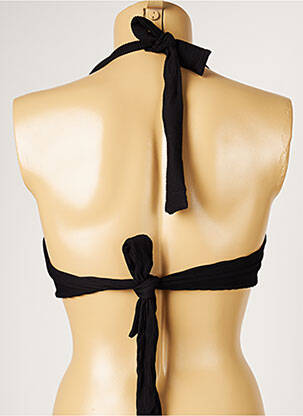 Haut de maillot de bain stretch haut soutien-gorge moulé noir LIVIA femme