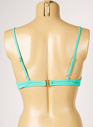 Haut de maillot de bain stretch haut soutien-gorge moulé vert LIVIA femme