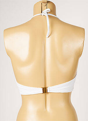 Haut de maillot de bain stretch haut soutien-gorge balconnet blanc LIVIA femme