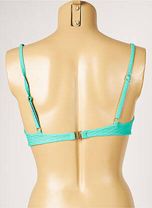 Haut de maillot de bain stretch haut soutien-gorge moulé vert LIVIA femme