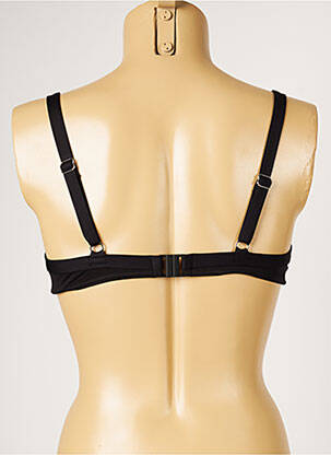 Haut de maillot de bain stretch haut soutien-gorge emboitant noir LIVIA femme