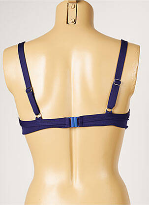 Haut de maillot de bain stretch haut soutien-gorge emboitant bleu LIVIA femme