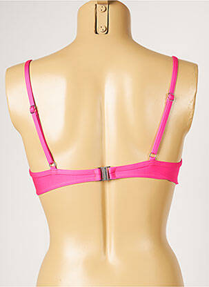 Haut de maillot de bain stretch haut soutien-gorge moulé rose LIVIA femme
