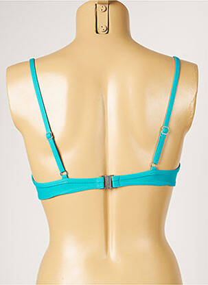 Haut de maillot de bain stretch haut soutien-gorge moulé bleu LIVIA femme
