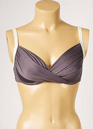 Haut de maillot de bain stretch gris LIVIA femme