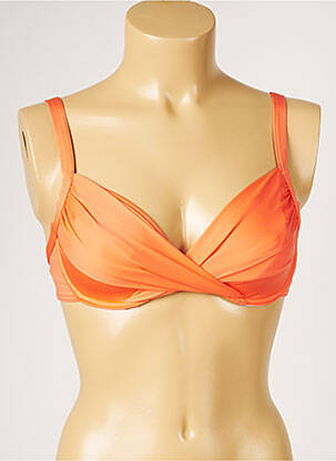 Haut de maillot de bain stretch orange LIVIA femme