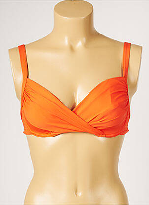 Haut de maillot de bain stretch orange LIVIA femme