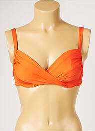 Haut de maillot de bain stretch orange LIVIA femme