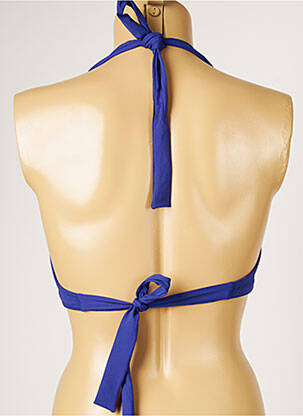Haut de maillot de bain stretch haut triangles bleu LIVIA femme