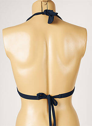 Haut de maillot de bain stretch haut soutien-gorge moulé bleu LIVIA femme