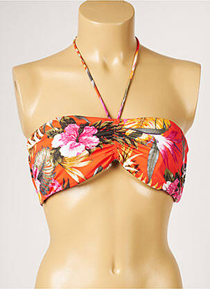 Haut de maillot de bain stretch orange LIVIA femme