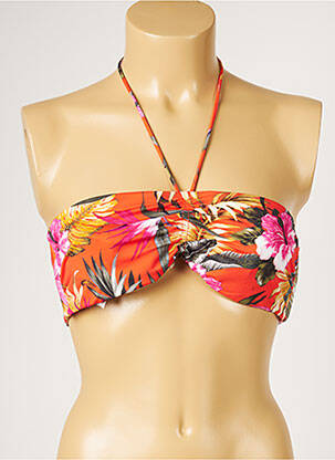 Haut de maillot de bain stretch orange LIVIA femme