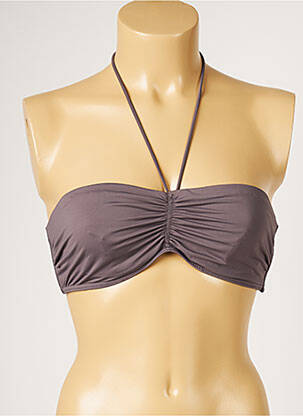 Haut de maillot de bain stretch gris LIVIA femme