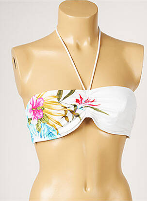 Haut de maillot de bain stretch blanc LIVIA femme