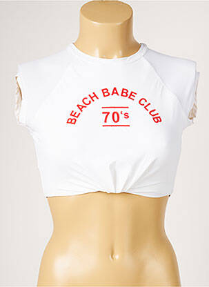 Haut de maillot de bain stretch blanc BANANA MOON femme