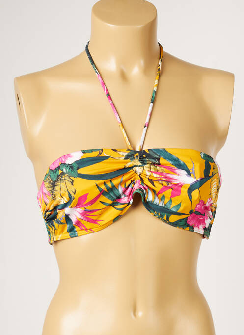 Haut de maillot de bain stretch jaune LIVIA femme