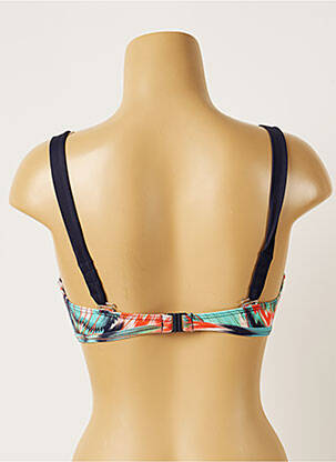 Haut de maillot de bain stretch haut soutien-gorge emboitant bleu LIVIA femme
