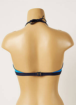 Haut de maillot de bain stretch haut soutien-gorge balconnet bleu LIVIA femme