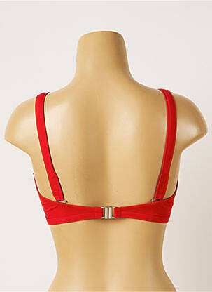 Haut de maillot de bain stretch haut soutien-gorge emboitant rouge LIVIA femme