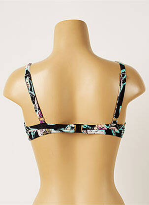 Haut de maillot de bain stretch haut soutien-gorge emboitant noir LIVIA femme
