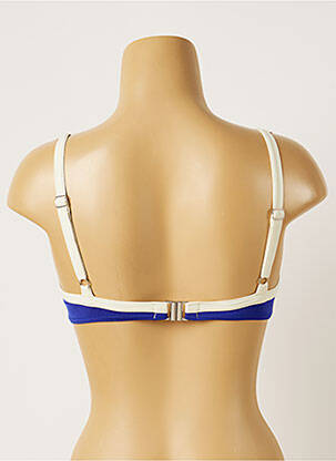 Haut de maillot de bain stretch haut soutien-gorge emboitant bleu LIVIA femme