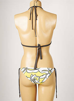 Maillot de bain 2 pièces stretch haut triangles jaune BANANA MOON femme