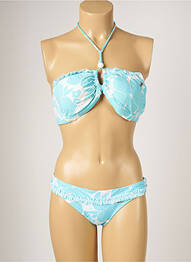 Maillot de bain 2 pièces stretch haut soutien-gorge moulé bleu BANANA MOON femme