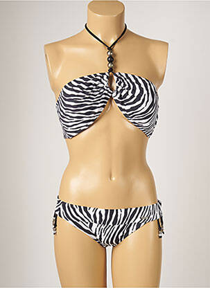 Maillot de bain 2 pièces stretch haut soutien-gorge avec mousse de rembourrage amovible noir BANANA MOON femme