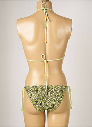Maillot de bain 2 pièces stretch haut triangles vert BANANA MOON femme