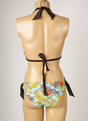 Maillot de bain 2 pièces stretch haut soutien-gorge avec mousse de rembourrage amovible bleu BANANA MOON femme