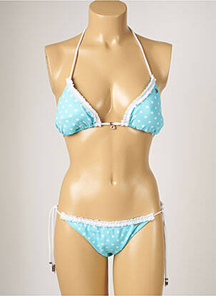Maillot de bain 2 pièces stretch haut soutien-gorge moulé bleu BANANA MOON femme