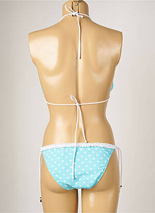 Maillot de bain 2 pièces stretch haut soutien-gorge moulé bleu BANANA MOON femme