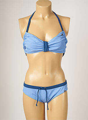 Maillot de bain 2 pièces stretch bleu BANANA MOON femme