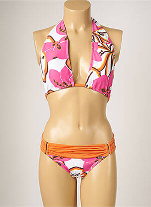 Maillot de bain 2 pièces stretch haut soutien-gorge moulé rose BANANA MOON femme