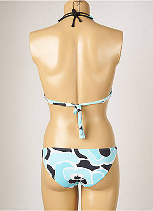 Maillot de bain 2 pièces stretch haut triangles bleu BANANA MOON femme