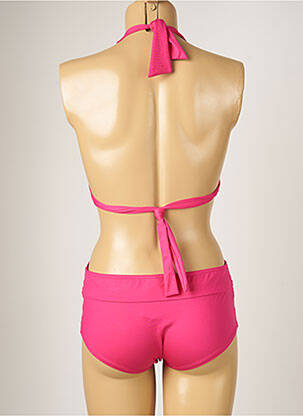 Maillot de bain 2 pièces stretch haut soutien-gorge moulé rose BANANA MOON femme