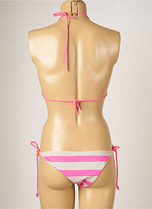 Maillot de bain 2 pièces stretch haut soutien-gorge moulé rose BANANA MOON femme